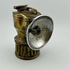 Justrite Brass Carbide Miners Hat Lamp Pat 115123 Made In Usa 1930s Vtg