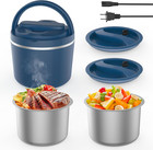 Electric Lunch Box Food Warmer - 105w Fast Heating Lunch Box With Dual 27-ounce