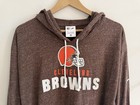 Nike Nfl Cleveland Browns Surrey Legacy Pullover Hoodie In Brown Women   s Plus 3x