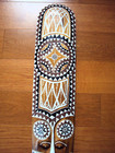 32  African Tribal Plank Mask Polychrome Papua New Guinea Carving Statue Huge  