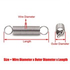Wire 0 7 - 1 0mm Expansion Spring Tension Extension Expanding Extending Springs