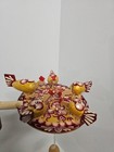 Russian Pecking Chickens Wood Folk Art Toy