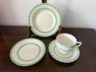 Rare Vintage British Anchor Sydney Cottage Green Tea Set England