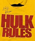 Wwe Hulk Hogan Signed Shirt Vintage Hulk Rules 1988 With Hogan Hologram Coa S