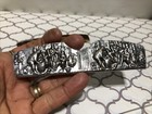 Vtg 1940s Tortoise Comb W  Repousse Silver Plated Village Scene Case - Denmark-