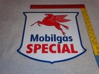Vintage Mobil Mobilgas Special Pegasus 11 3 4  Porcelain Metal Gasoline Oil Sign