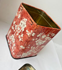 Vintage 60s Collectible Floral Daher Tin Made In England Cherry Blossoms 4    Tall