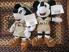 Disney Mickey   Minnie Safari 1999 Disneyana Convention Beanbag Plush With Tags