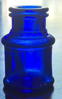 Small Cobalt Barrel Shaped Ink Bottle