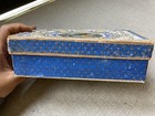 Antique 19th C Victorian Era Wall Paper Hand Painted Box