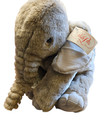 Vintage 1980s Heartline Elephant Plush Korea Gray Stuffed Animal 13x17 Nwt