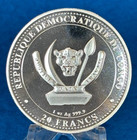 2020 Congo Plesiosaurus Prehistoric Life 1 Oz   999 Silver Proof 20 Francs Coin