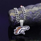 Alloy Pendant Gem Chain Necklace Nfl Football  select Your Team  Fan Jewelry