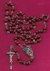 Pope Leo Xiv Rosary  papa Leone Xiv  Handmade Divine Rosary With Red Rose Beads 