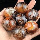 1x Natural Agate Ball Quartz Crystal Sphere Ball Healing Gemstone Dia 30mm