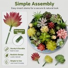 26pcs Unpotted Artificial Succulents Fake Plants Outdoor Decor Diy