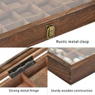Display Cases For Antique Coins  Medals And Jewelry     Brown Wood Glass Top Box