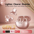 Kinglucky Clip-on Earbuds  50h Playtime  Open Ear  Crystal Sound  Bluetooth 6 0