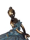 12    Resin Ballet Dancer Sculpture    bronze Patina Look Excellent Shape  Beautiful