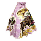 Vintage 1950s Purple Matador Novelty Print Mexican Tourist Circle Skirt