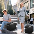 Rolling Laptop Bag 17 3 Inch Water Resistant Briefcase W  Wheels Cup Holder New
