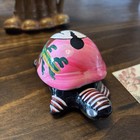 Hand Painted Talavera Mexican Folk Art Terracotta Lidded Turtle Trinket Box