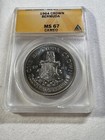 1964 Bermuda 1 Crown Coin Graded Ms 67 Cameo By Anacs