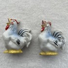 Vintage Miniature Rooster Figurines Made In Japan Set Of Two