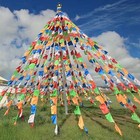 60 Flags Tibetan Buddhist Prayer Flags Colorful Wind Horse Flags 11  X 9  