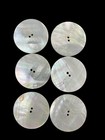 Vintage Mother Of Pearl Round Buttons 1 5  Set Of 6