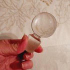 Vintage Clear Glass Vintage Mcm Decanter Round Bottle Stopper Only