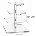 4 Tier Cupcake Stand Tower Dessert Display Holder For Wedding Tea Party 2pcs Us