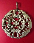 Vtg 1970s Gold Tone Filigree Medallion 5    Oversized Statement Belt Buckle Charm