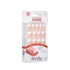 Kiss Salon Acrylic  Press-on Nails  Nail Glue Included   rumour Mill   White    