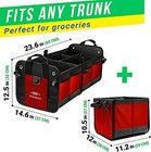 Large Car Trunk Organizer - Trunk Storage - Modular Detachable 3-section Xl Red