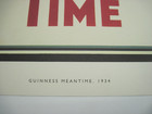 1990s Era Vintage Guinness Beer Advertising Poster Clock  Guinness Meantime 1934