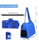 Pet Soft Travel Carrier Sling Tote Xl Bag 16-30 Lbs Crossbody Strap Cat dog Blue