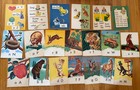 1950 s Lippincott Illustrated Alphabet Cards 9 X 12 1 4    Set Of 20
