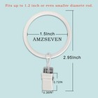 Amzseven 40 Pack Metal Curtain Rings With Clips  Drapery Clips Hooks  Decorative