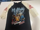 Def Leppard 1983 Rock Till You Drop Vintage Concert Tour Raglan  T-shirt Rare