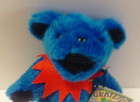 8  Blue Jointed Grateful Dead Plush Bear With Tags 1990 Liquid Blue