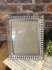 Filigree Picture Frame Vintage Ornate White On Gold Metal Hollywood Regency 8x10