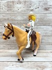 Jane West Cowgirl With Horse Vintage Antique 7 Inch Tall