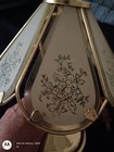 3 Way Touch Table Lamp Vintage Brass Glass Panel 22 X90 Cm Bedside Lamp