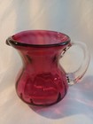 Cranberry Glass Mini Pitchers  4  Lot Creamers 3 1 2  To 6  1960s Mcm