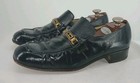 Vintage Florsheim Lightweights Black Patent Leather 1970s Disco Shoes 11  C3