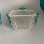Vintage Retro Mid Century Green And Clear Plasmetl Sugar Creamer Plastic Usa