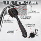 2x 2 Sided Golf Club Brush Cleaner Retractable Groove Cleaning Tool Kit W  Spike