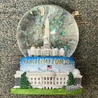 4    Medium Washington Dc Glitter Snow Globe 5 Landmarks Cherry Blossom Resin