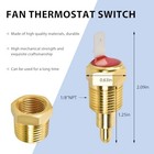 Fan Thermostat Temperature Switch  185 f To 175 f Engine Cooling Fan Switch 